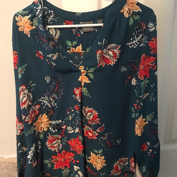 NY Company Rust Orange Silky Blouse